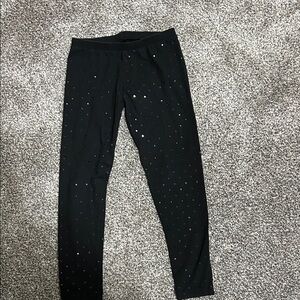 SO Black Glitter Kids Leggings
